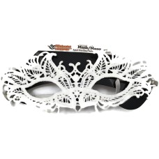 White Lace Masquerade Mask Halloween-party Adult One Size