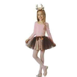 Enchanted Doe Tutu 3 Piece Set - Doe Ear/antlers Headband - Tail - Girls 1sfm