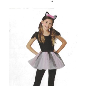 Playful Kitten Tutu 2 Piece Set - Cat Ear Headband - Girls 1size Fits Most
