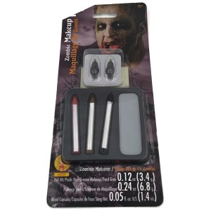 Rubie's Halloween Zombie Blood Capsules Makeup Kit Costume Theater Face Paint