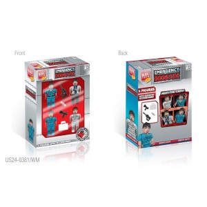 Block Tech Emergency Rescue 4 Figured W/accessories Compatible W/leading Brands