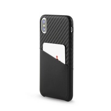 Blackweb Iphone X Pocket Case - Black - Faux Leather Blackweb Iphone X Pocket Case - Black - Faux Leather
