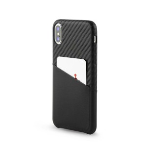 Blackweb Iphone X Pocket Case - Black - Faux Leather