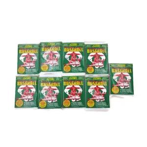 Lot Of 9 Unopened Packs 1991 Score Baseball Series 1 Mlb Never Opened Sealed