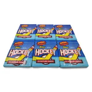 1991 Topps Hockey - Find Gretzky, Lemieux, Jagr, Federov Lot Of 6 Sealed Packs