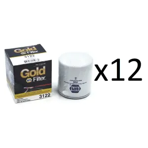 Napa Gold Fuel Filter 3122 - Box of 12 Filters - High-Quality for BF593 & 86122
