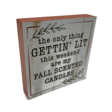 Halloween Decorative Wooden Frame 5x5x1 ( The Only Thing Getting ... ) Halloween Decorative Wooden Frame 5x5x1 ( The Only Thing Getting ... )