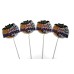 Lot Of 4 Halloween Holographic Path Markers (bat Happy Halloween), 24 Inch Lot Of 4 Halloween Holographic Path Markers (bat Happy Halloween), 24 Inch