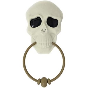 Skull Door Knocker Light And Sound Halloween Decor Spooky
