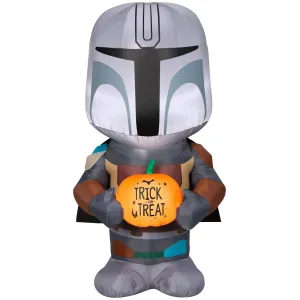 5 Ft Tall Airblown Mandalorian Halloween Md Star Wars Light Up Halloween Inflate