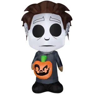 5 Ft Airblown Michael Myers W/jack O Lantern Light Up Halloween Inflate Outdoor