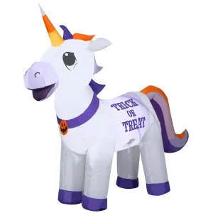 3.5 Ft Airblown Rainbow Unicorn Light Up Halloween Inflate Outdoor