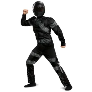 G.i. Joe Snake Eyes Muscle Torso Halloween Costume Hood And Mask Medium (8-10)
