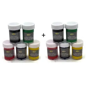 2 Pack Of Stain Glass Art Painting Set 5 Colours (.7 Oz Each) 10 Bottles (14 Oz)