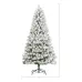 Holiday Time 6.5' Pre-lit Flocked Frisco Pine Christmas Tree, Green Holiday Time 6.5' Pre-lit Flocked Frisco Pine Christmas Tree, Green