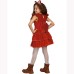 Halloween Costume Fuzzy Fox Girls Large Medium (8-10) With Detachable Tail