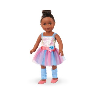 My Life As Poseable Ballerina 18â€ Doll, Dark Brunette Hair, Brown Eyes