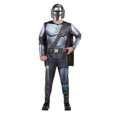 The Mandalorian Costume Men's Size Xl X-large (40-42) Jumpsuit, Cape, And Mask The Mandalorian Costume Men's Size Xl X-large (40-42) Jumpsuit, Cape, And Mask