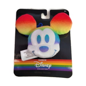 Disney Rainbow Collection Mickey Mouse Plush Backpack Keychain Clip-on