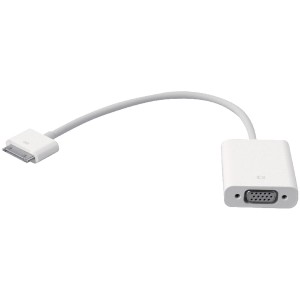 Apple Oem 30-pin To Vga Adapter For Ios Ipads Iphone Ipod Tvs Monitors Mc552zm/b