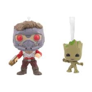 2022 Hallmark Funko Pop!  - Marvel Starlord & Groot Christmas Ornament 2 Pack