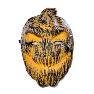 Halloween Scorched Scarecrow Mask Pumpkin Lights Up Adult One Size 14+