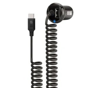 SCOSCHE StrikeDrive Car Charger For Type-C Devices 15W + 12W USB Port (CC27)