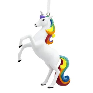 2023 Hallmark Christmas Ornament (unicorn With Rainbow Mane)