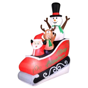 8 Ft Height Santa Sleigh Ride Inflatable Outdoor Decoration