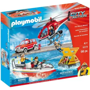 Playmobil 9319 - City Action Unit Surgery Of Firefighters 98 Pieces 4+ Brand New