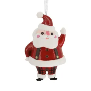 Hallmark Christmas Ornament 3.78 Inches Santa Premium Porcelain 2023
