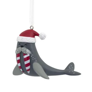 Hallmark Christmas Tree Ornament Walrus Ocean Sea Candy Cane New Holidays