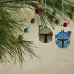 Hallmark Ornaments Star Wars The Mandalorian 4 Helmet Set + Grogu Tree Topper 