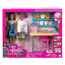 Barbie Relax And Create Art Studio Playset & Doll 11in & 25 Creation Accessories Barbie Relax And Create Art Studio Playset & Doll 11in & 25 Creation Accessories