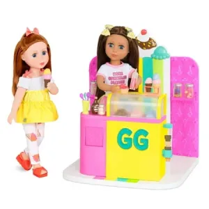 Glitter Girls Gg Ice Cream Shop Set 76 Pieces Doll Accessory Playset for Dolls