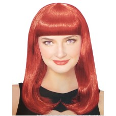 Long Bob Wig Redhead Halloween Cosplay Adult One Size 14+ Long Bob Wig Redhead Halloween Cosplay Adult One Size 14+