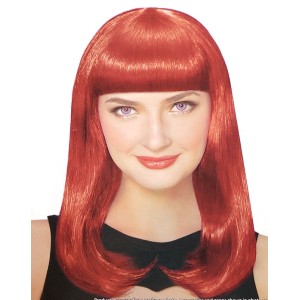Long Bob Wig Redhead Halloween Cosplay Adult One Size 14+
