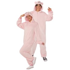 Rubies Costume Pink Pig One Size Halloween Pijama Men ( Small ) Women ( Medium)