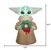 4.5 Ft Gemmy Airblown Disney The Mandalorian Grogu Holding Wreath Star Wars 4.5 Ft Gemmy Airblown Disney The Mandalorian Grogu Holding Wreath Star Wars