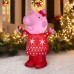 4.5 Feet Tall Led Gemmy Airblown Inflatable Peppa Pig Christmas Sweater 4.5 Feet Tall Led Gemmy Airblown Inflatable Peppa Pig Christmas Sweater
