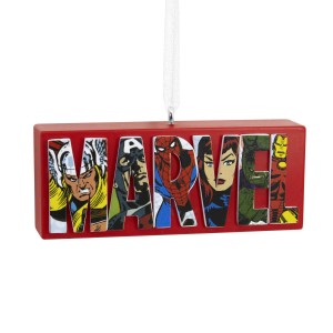 Marvel Comics Logo Heroes & Villains Avengers Hallmark Ornament 2022 