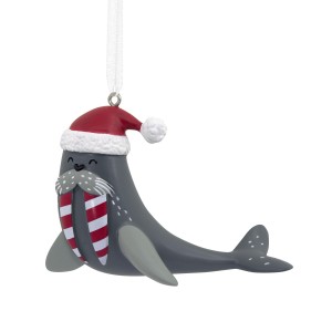 Hallmark Christmas Tree Ornament Walrus Ocean Sea Candy Cane New Holidays