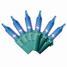 Holiday Time 100 Count Blue Led Lights Green Wire Wedding Decoration Party