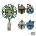 Hallmark Ornaments Star Wars The Mandalorian 4 Helmet Set + Grogu Tree Topper 