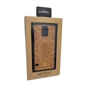 Keyway Designs Handmade Hybrid Damask Real Wood Case For Samsung Galaxy S5