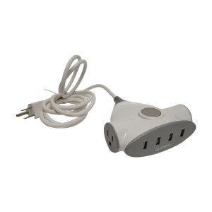 Atomis AT1113 Magnecharge Wall Charger - 4 USB Ports - Grade A - White - Surge Atomis AT1113 Magnecharge Wall Charger - 4 USB Ports - Grade A - White - Surge