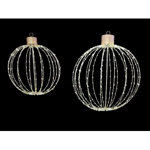2 Set Of Lighted Garden Spheres Outdoor Globe Lights Foldable Lighted Sphere