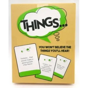 The Game of THINGS Humor In a Box! Card Game 4+ Players Ages 14+ 107 Topic Cards