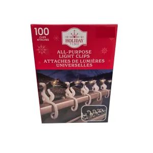 100 Count All purpose Light Clip Shingle or Gutter 100 Pack by Holiday Time