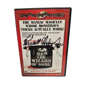 The Wizard of Gore (DVD, 1970, Fullscreen) SIGNED by H.G. Lewis RARE to find